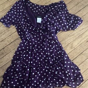 Polka dot ruffle dress